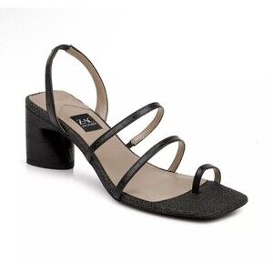 Zac Posen Sammy Sling Back Sandals Size 9 Crocodile Print Toe Ring Block Heel